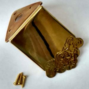 GOLD MANDOLIN TAILPIECE ANCHOR AND COVER